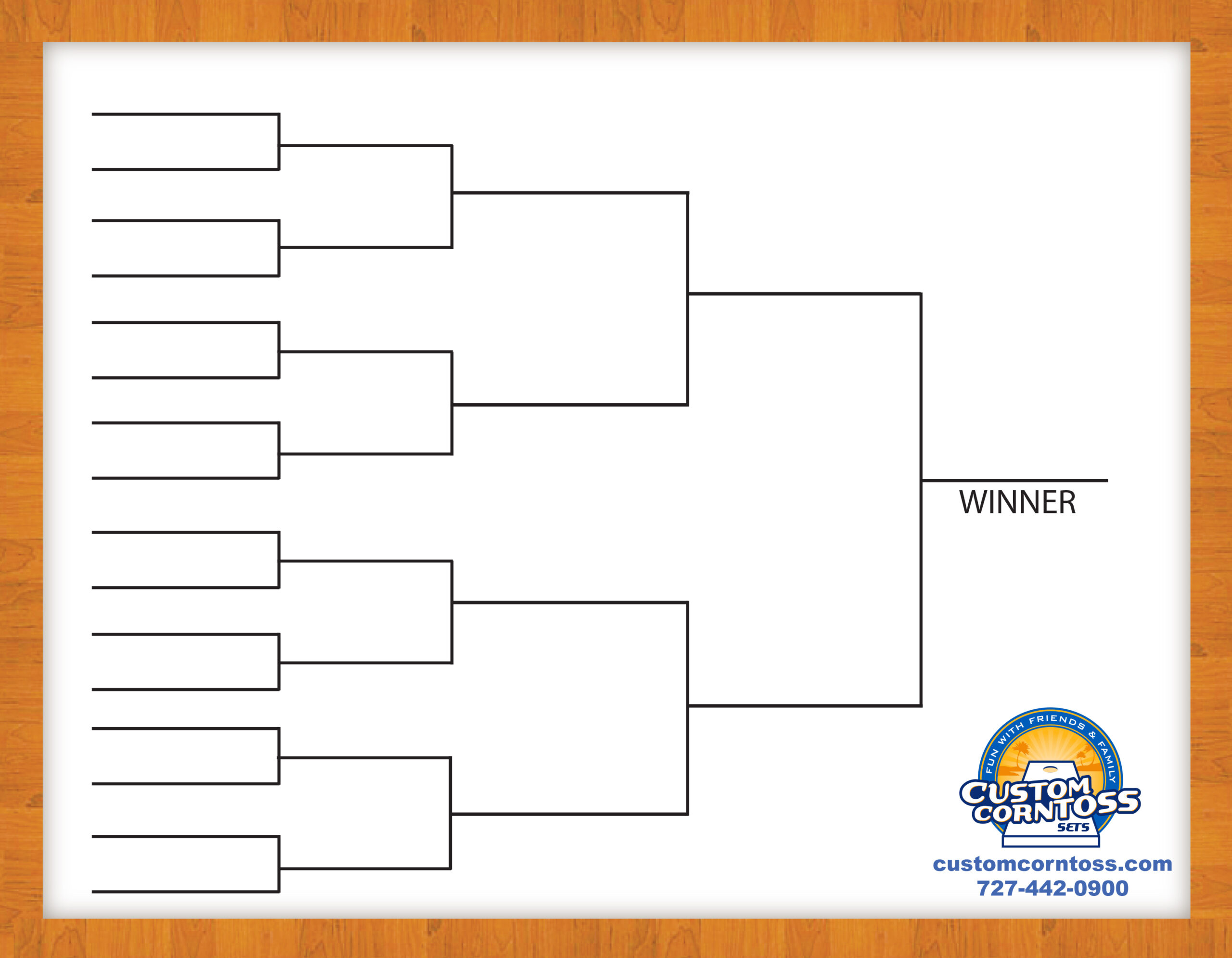 Cornhole Tournament Brackets - Custom Corntoss with Free Printable Brackets