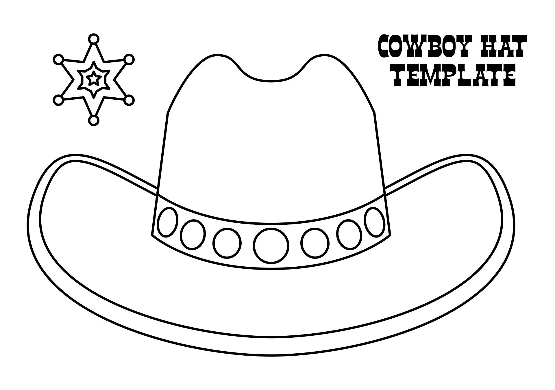 Cowboy Hat Template - 10 Free Pdf Printables | Printablee within Free Printable Cowboy Hat Stencil