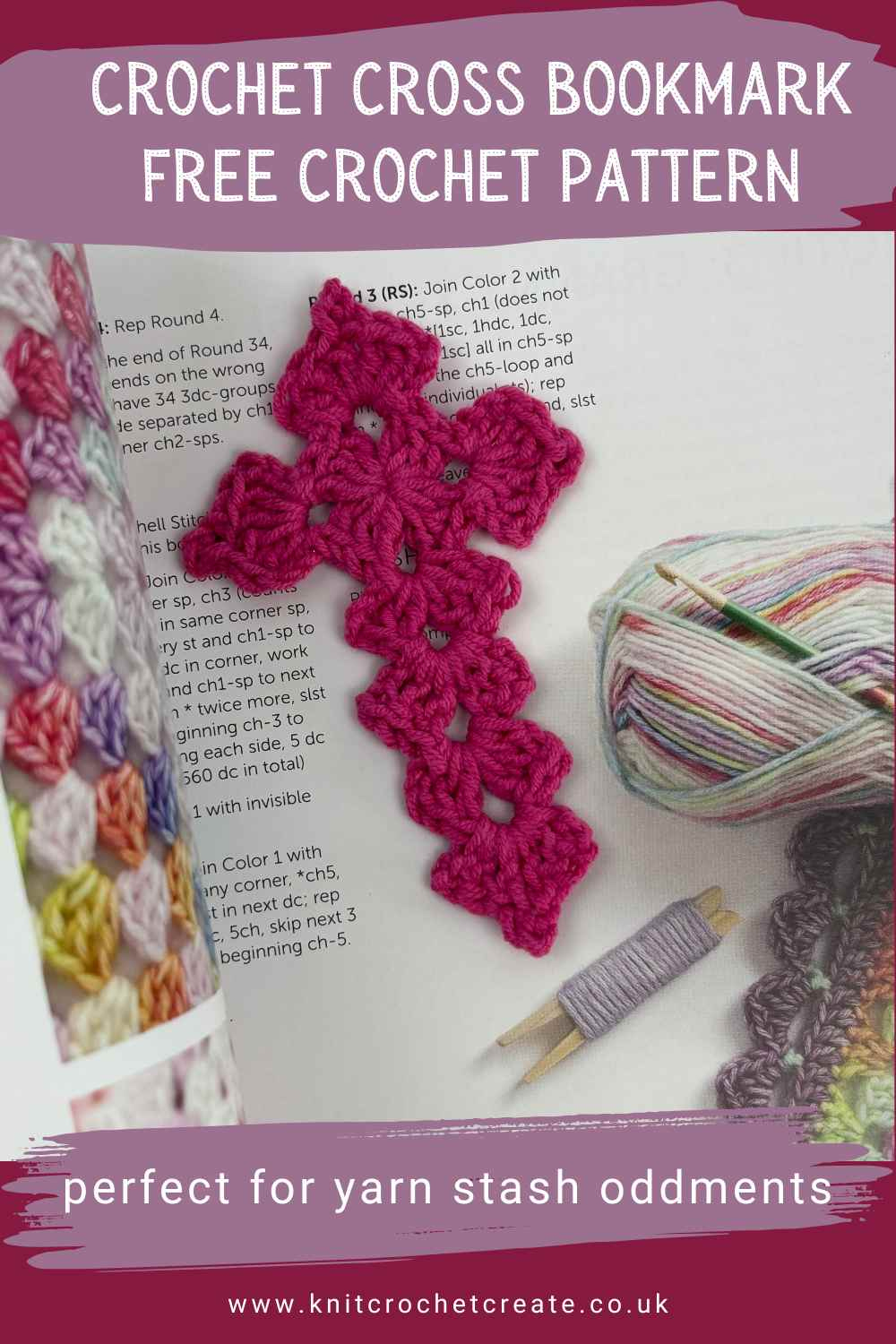 Crochet Cross Bookmark Free Pattern throughout Free Printable Crochet Cross Bookmark Patterns