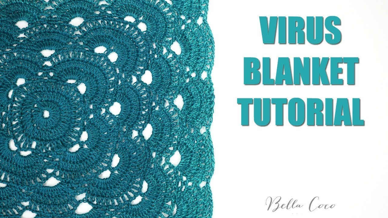 Crochet: Virus Blanket | Bella Coco Crochet with Free Printable Virus Crochet Blanket Pattern