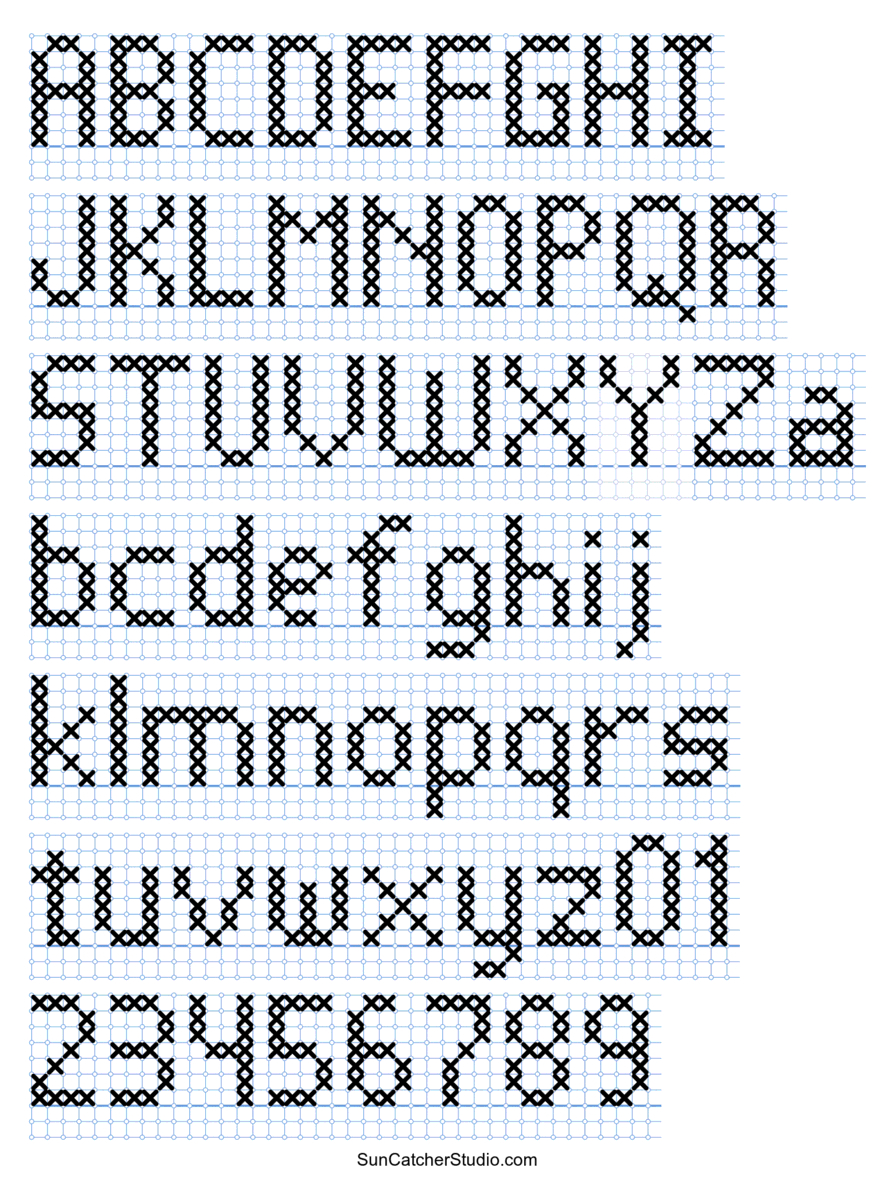 Cross Stitch Letters: Generator And Alphabet Font Patterns – Free intended for Cross Stitch Alphabets Free Printable