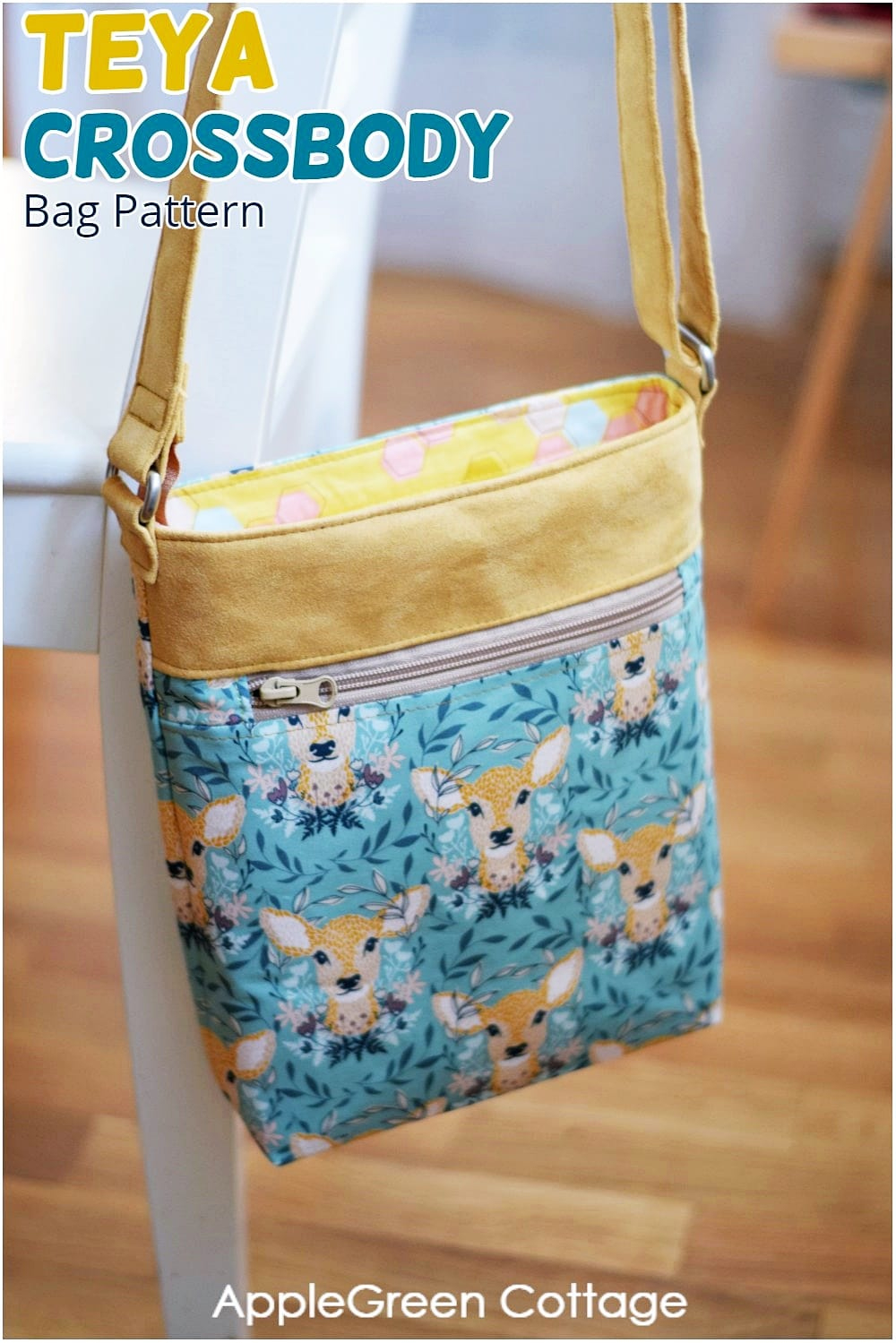 Crossbody Bag Sewing Pattern - The Teya Bag - Applegreen Cottage with regard to Printable Cross Body Bag Pattern