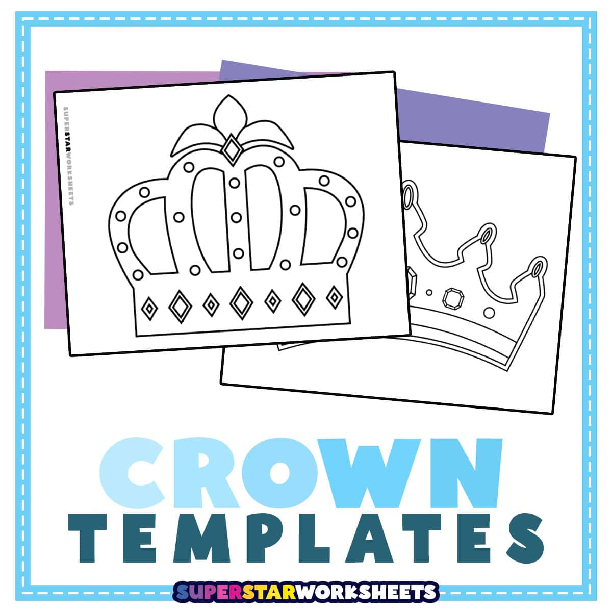 Crown Template (Free Printables) - Superstar Worksheets with regard to Free Printable Crown Stencil