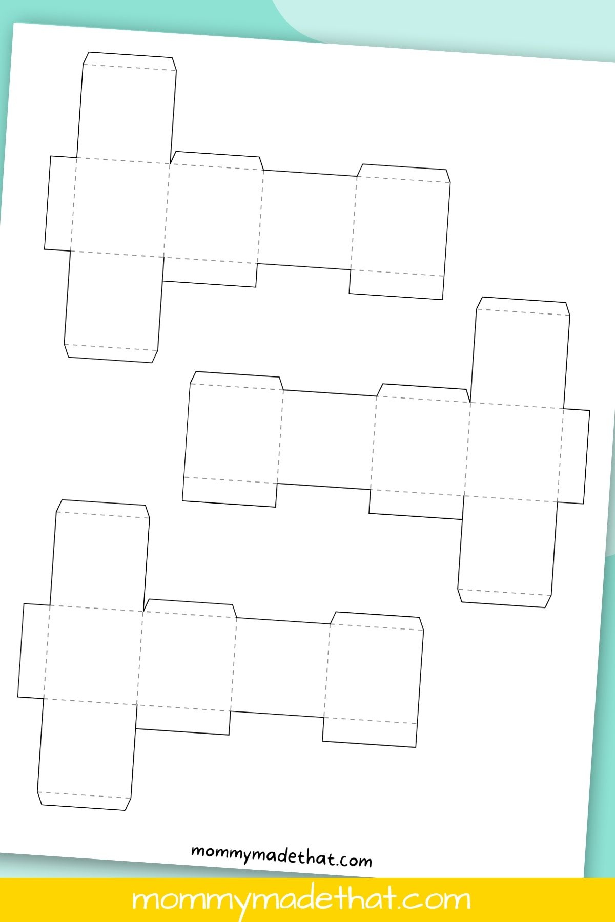 Cube Template (Free Printables!) in Cube Cut Out Template Free