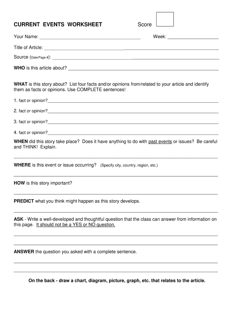 Current Events Worksheet: Fill Out &amp;amp; Sign Online | Dochub for Free Printable Current Events Worksheets