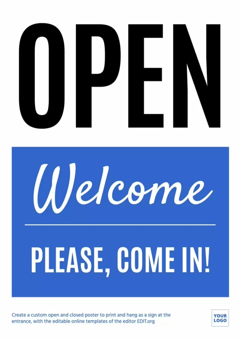 Customizable Open / Closed Signs To Print within Free Online Printable Signs