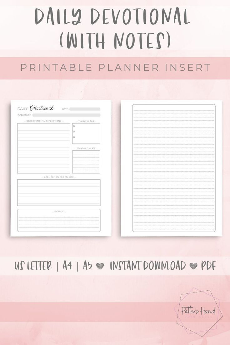 Daily Devotional Bible Journaling Printable Bible Study | Etsy regarding Free Printable Daily Devotions