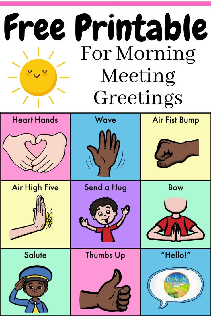 Daily Greetings Posters (With In-Person And Distance Learning with Free Printable Daily Five Posters