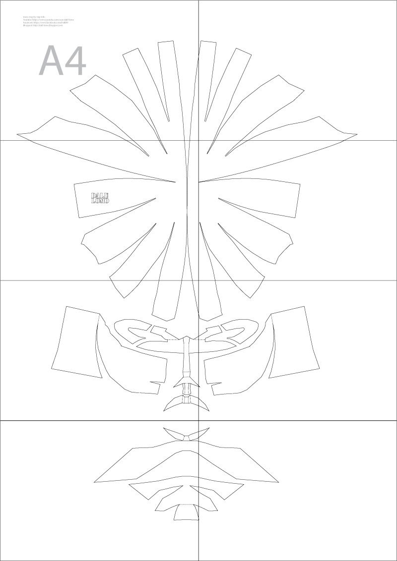 Dali-Lomo inside Red Hood Helmet Template Free