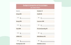 Dave Ramsey Budget Prozente Vorlage-Druckbare-Pdf-Download-Dave regarding Dave Ramsey Free Printable Budget Forms
