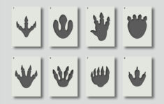 Dinosaur Footprint Stencils – Reusable Stencils For Wall Art, Home within Printable Dinasaur Foot Stencils