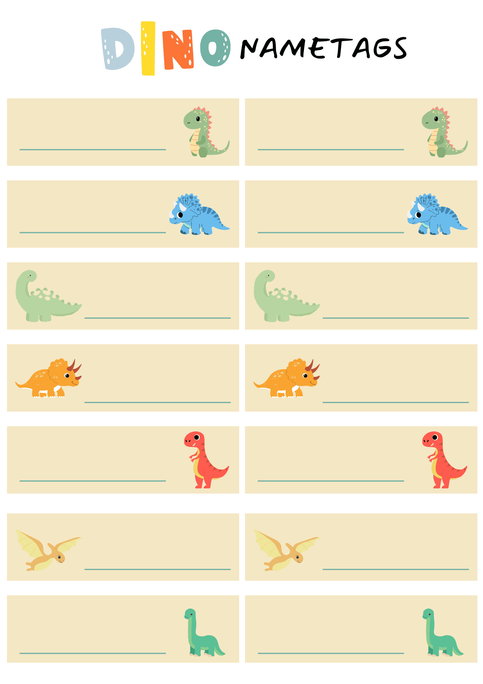 Dinosaur Themed Nametag (Printable)Anjelicaveenus - Raket.ph inside Dinosaur Name Tag Free Printable
