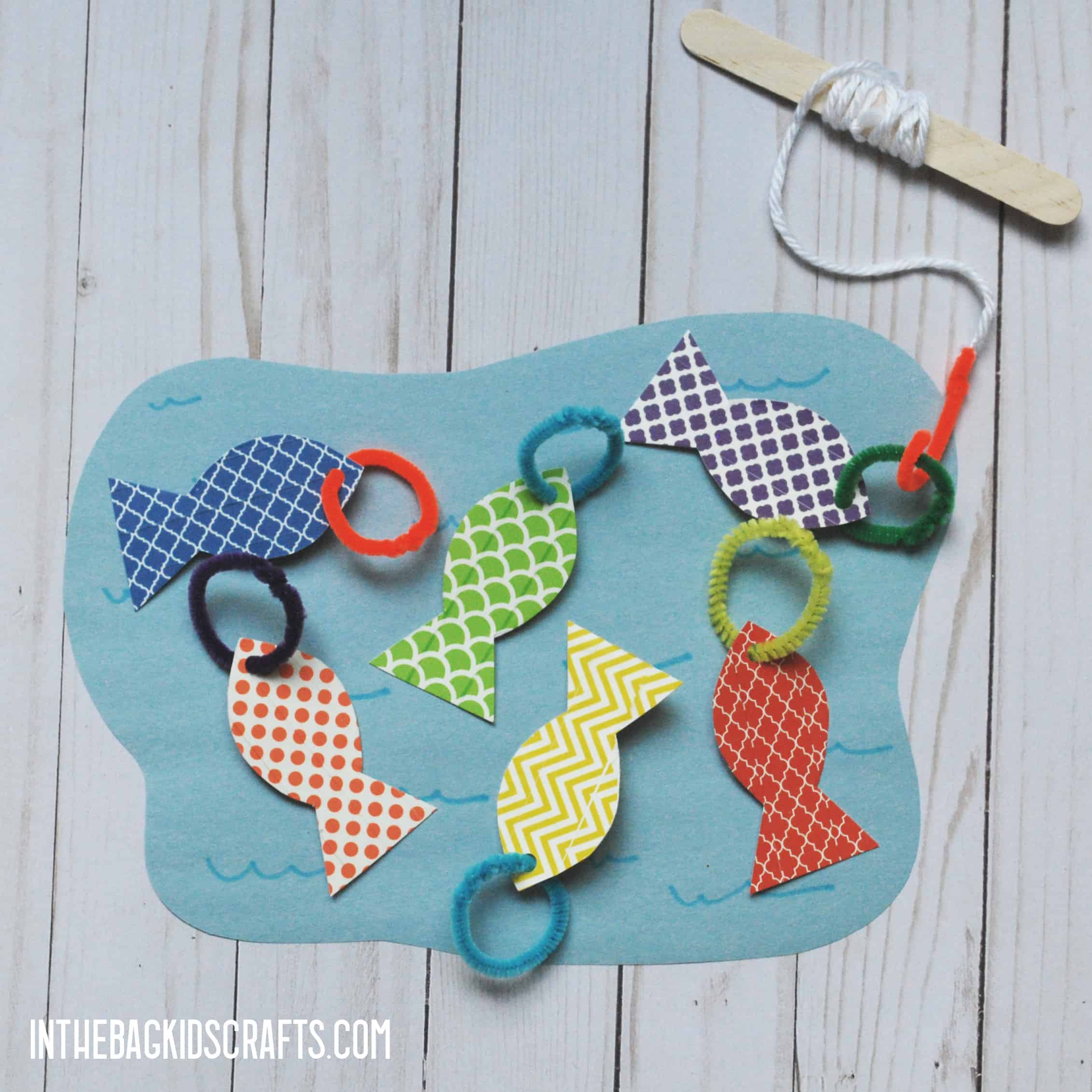 Diy Fishing Game • In The Bag Kids&amp;#039; Crafts for Free Printable Pattern For Pretend Fishing Poles For Preschoolers