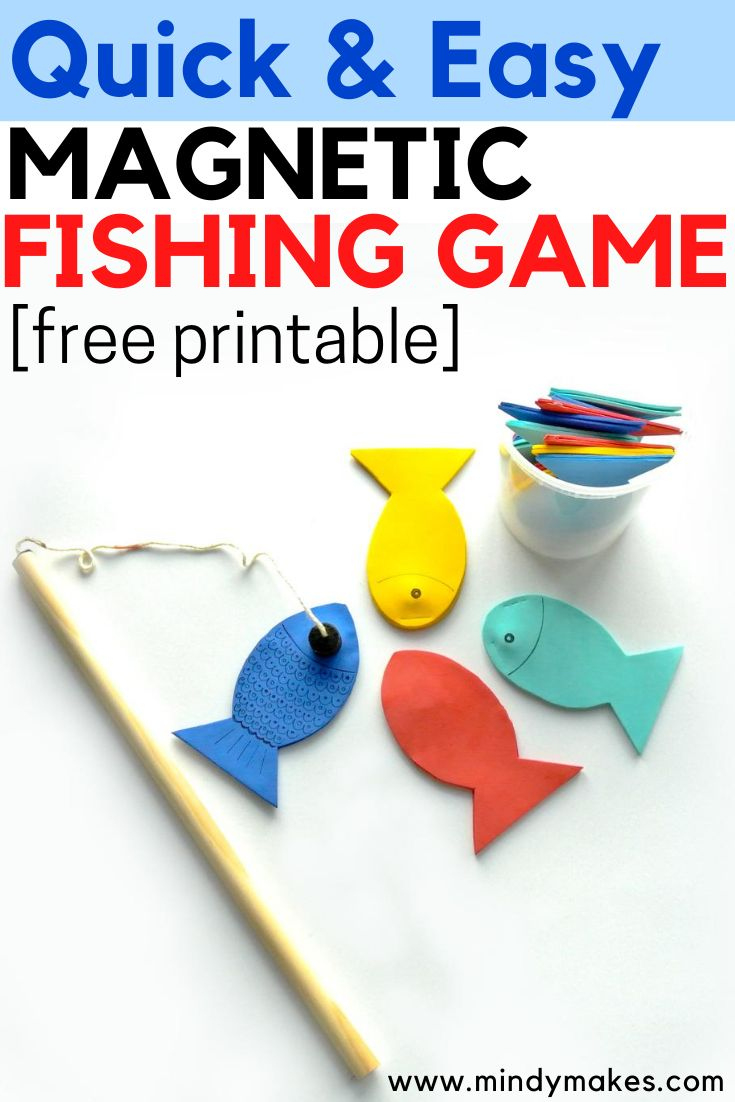 Diy Magnetic Fishing Game With Free Printable pertaining to Free Printable Pattern For Pretend Fishing Poles For Preschoolers