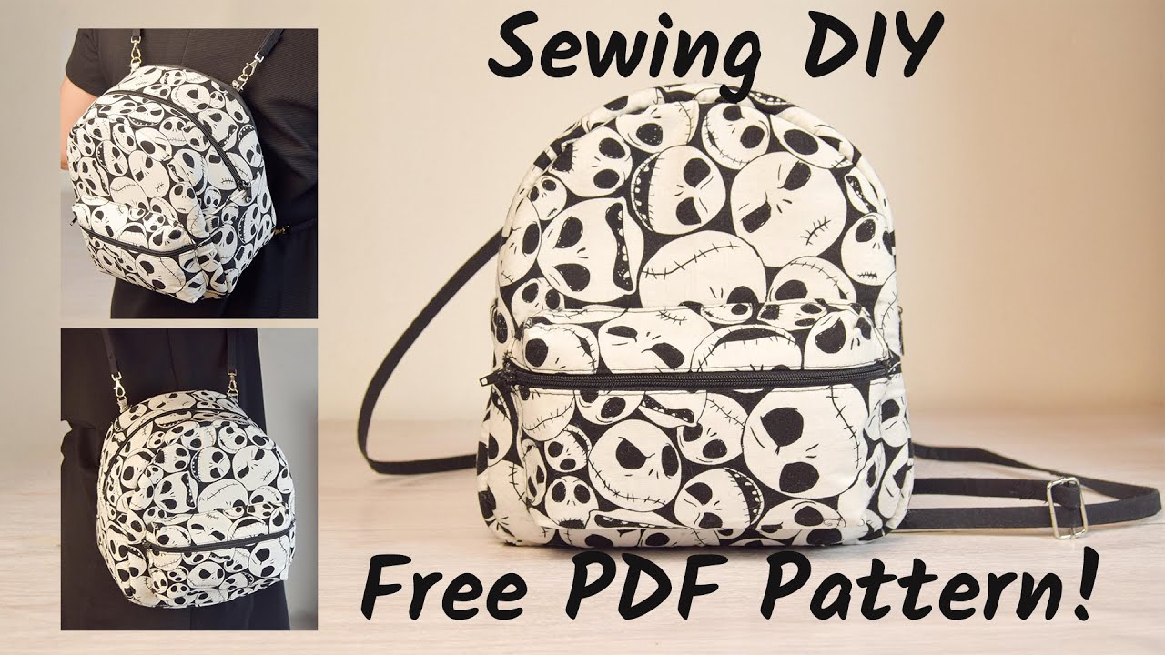 Diy Tiny Multi-Way Handles Backpack | Sewing Tutorial And Free Pdf Pattern for Free Printable Backpack Patterns