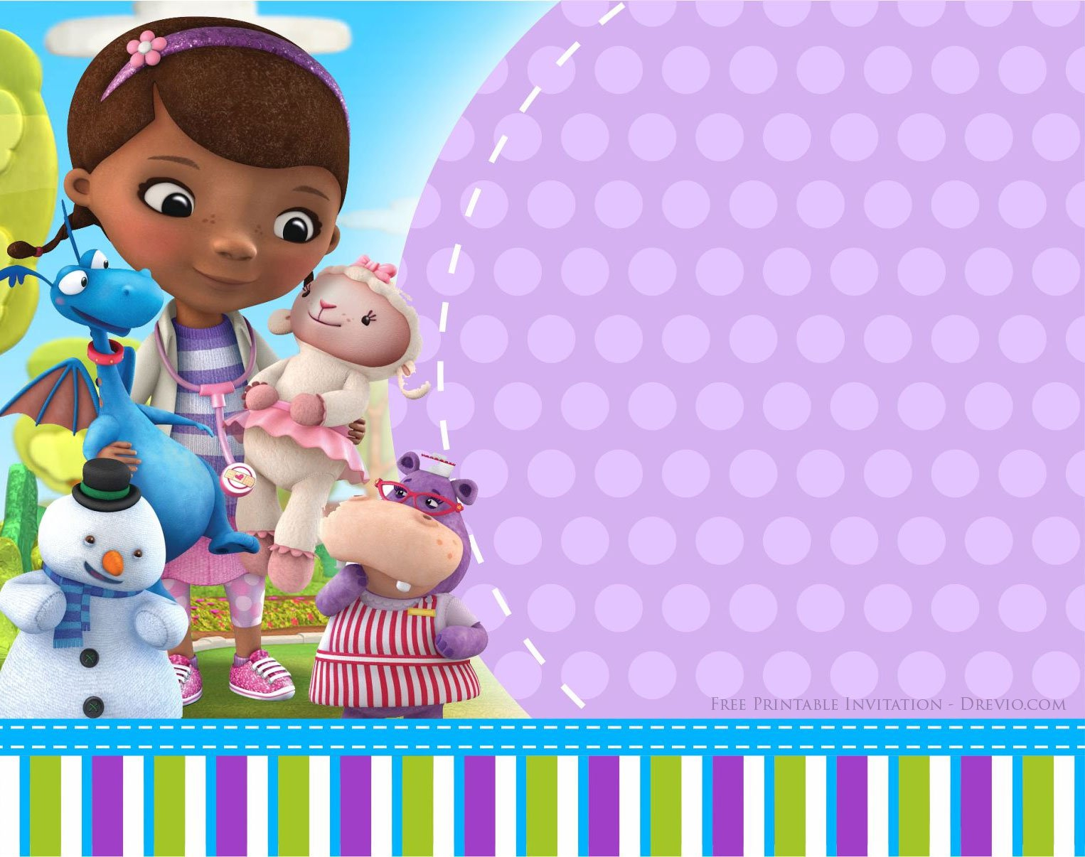 Doc Mcstuffins Birthday Invitation Templates - Drevio : Free And within Doc Mcstuffins Free Templates