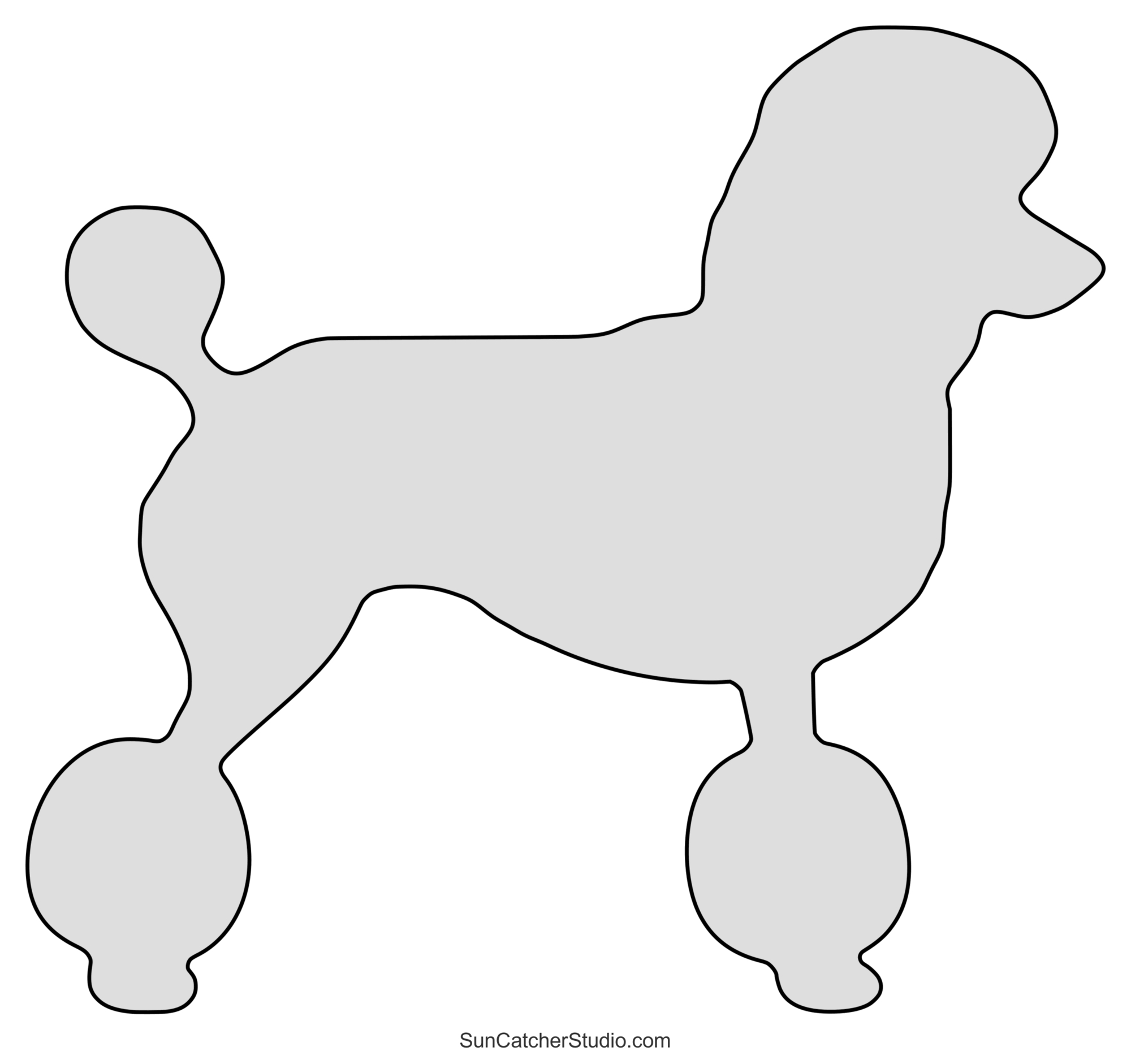 Dog Patterns, Templates, Silhouettes (Free Jpg, Png, Svg) – Free inside Free Printable Poodle Pattern