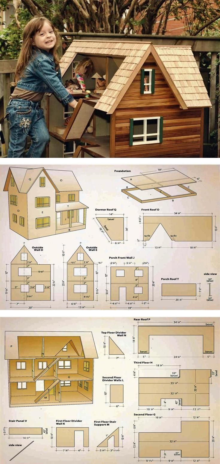 Doll House Plans - Wooden Toy Plans And Projects | Woodarchivist regarding Printable Free Dollhouse Plans