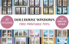 Dollhouse Windows Printable – 20 Free Designs – Suni Doll within Free 1-12 Scale Printables