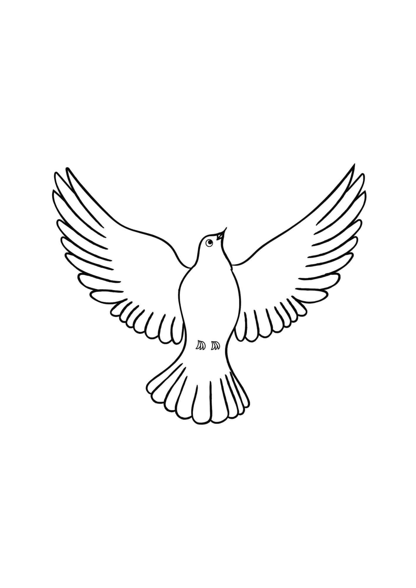 Dove Template Printable (4 Free Designs) | The Pink Craft Box in Free Printable Dove Template
