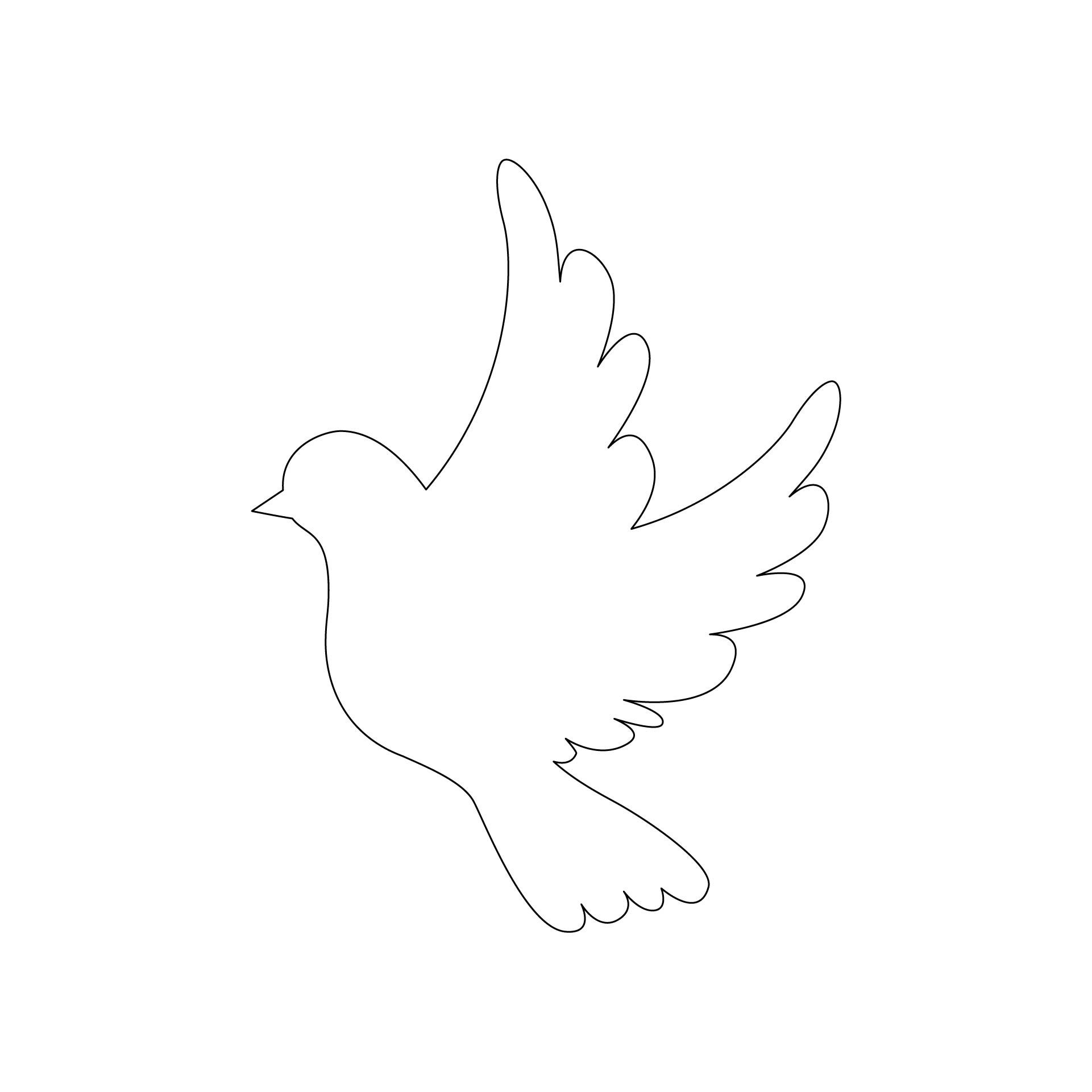 Doves: Discover 13 Dove Template Ideas | Bird Template, Church with Free Printable Dove Template