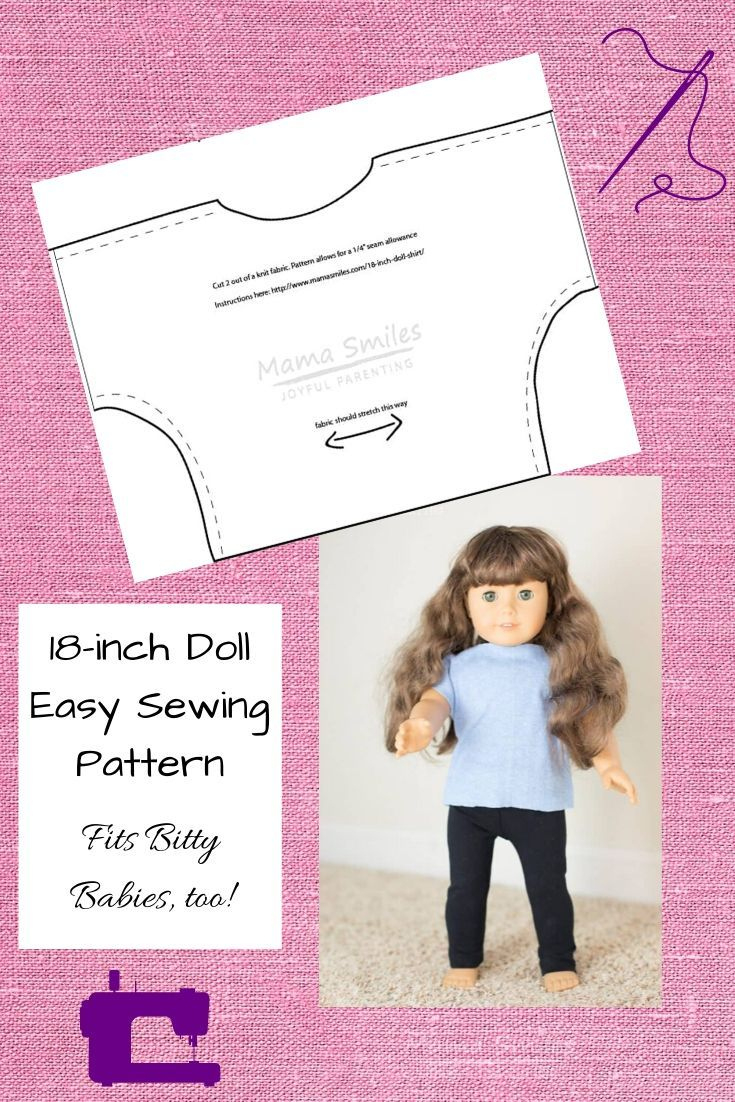 Easy And Free 18 Inch Doll Printable Shirt Pattern pertaining to Free American Girl Doll Printable Patterns