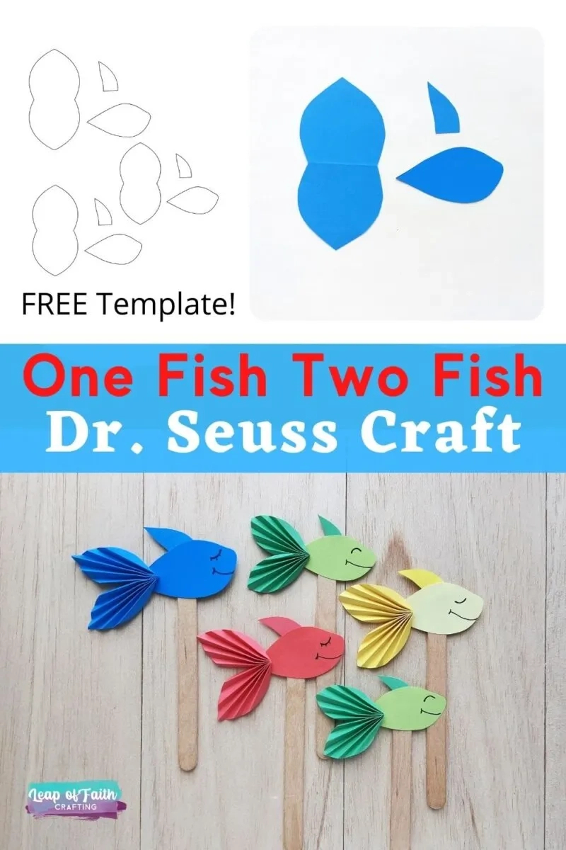 Easy One Fish Two Fish Craft With Free Template! - Leap Of Faith in One Fish Two Fish Free Printables