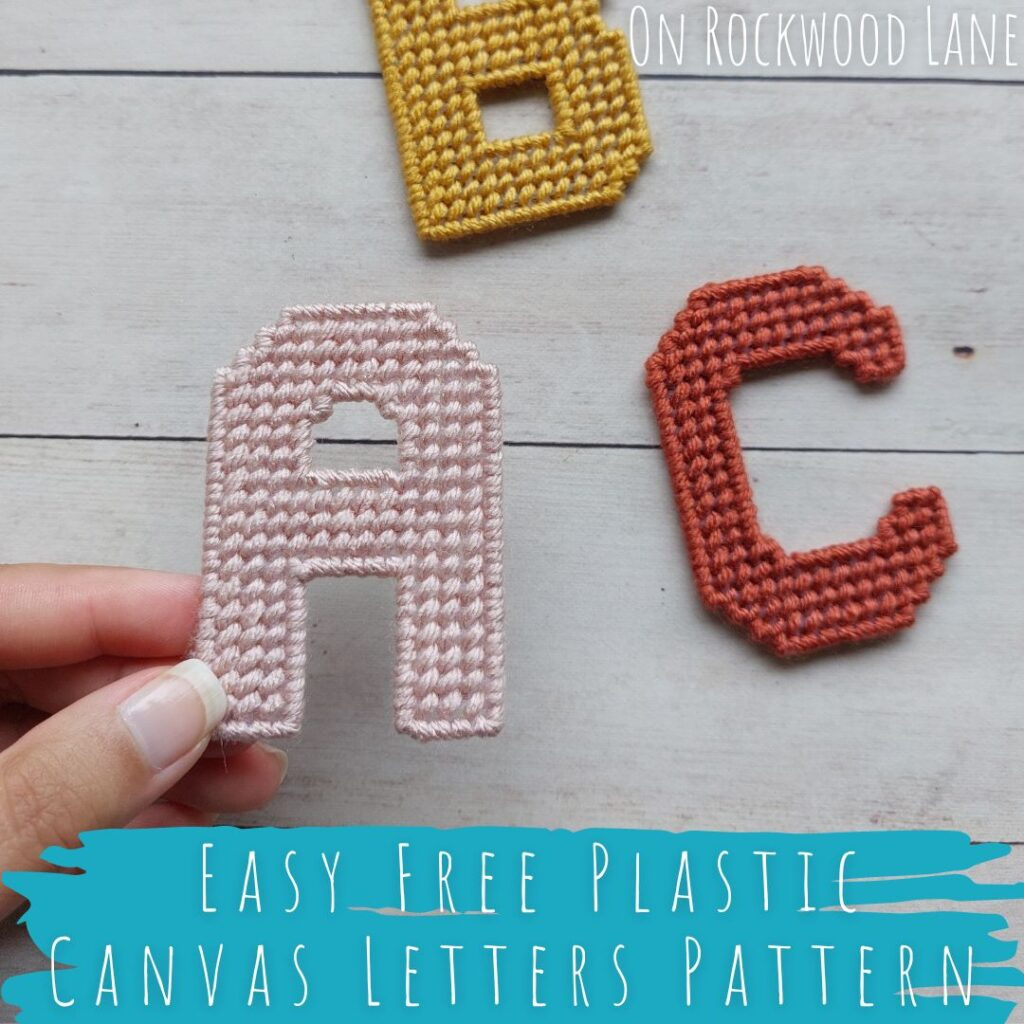 Easy Plastic Canvas Alphabet – Free Pattern for Free Printable Plastic Canvas Letter Patterns