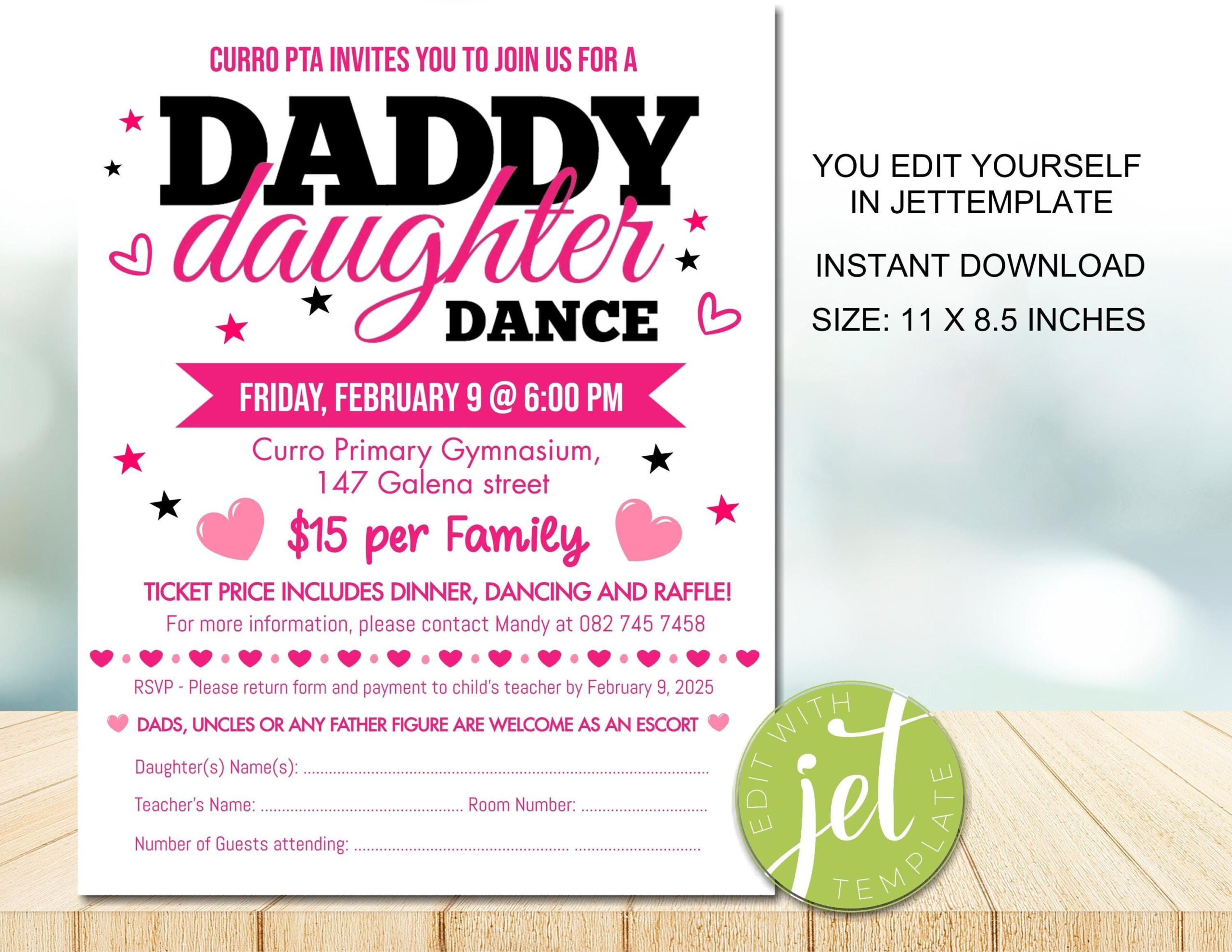 Editable Diy Daddy Daughter Dance Flyer Printable, School Dance pertaining to Free Father Daughter Dance Flyer Templates