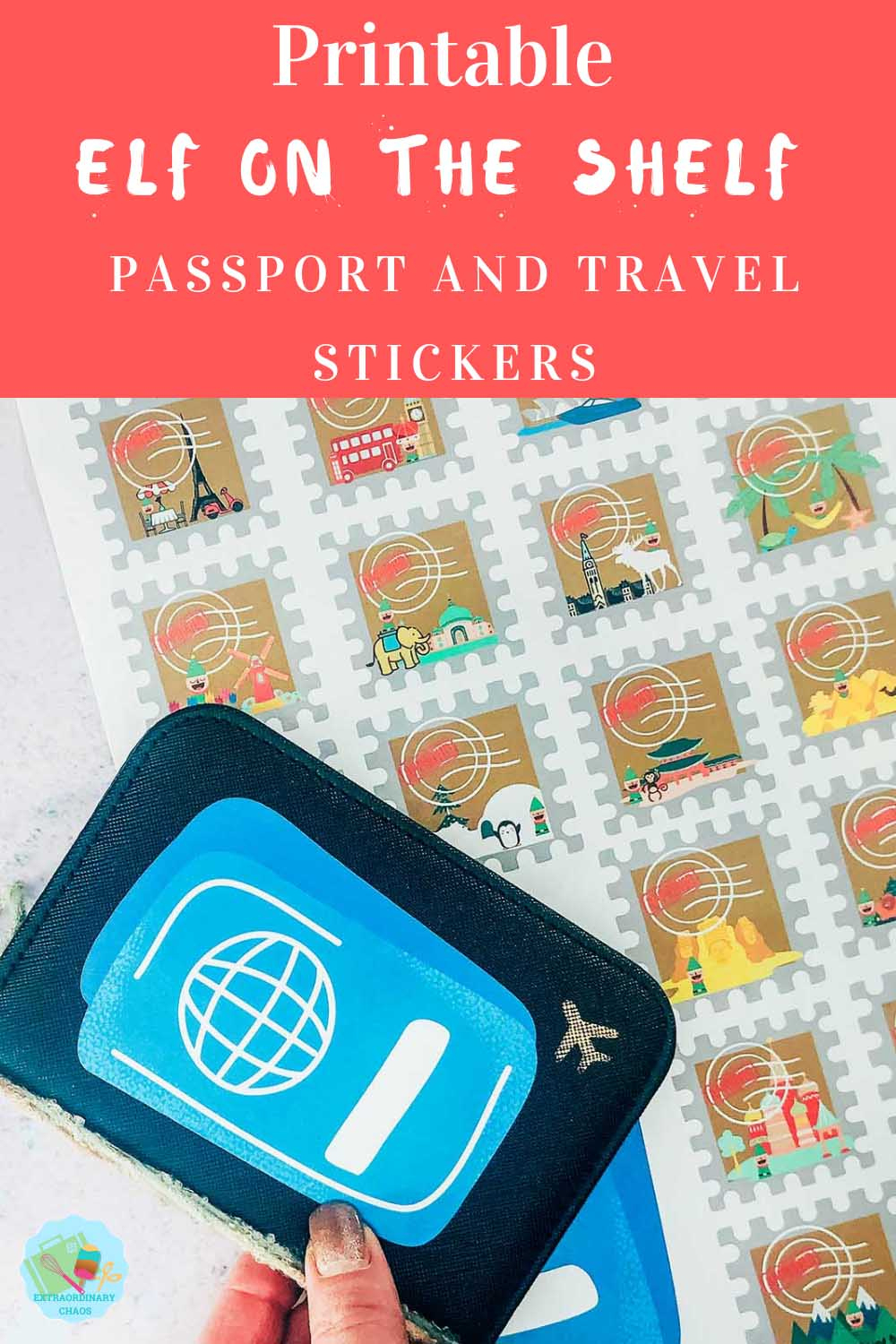Elf On The Shelf Travel Stamps And Passport Cover ⋆ Extraordinary for Elf Passport Free Printable