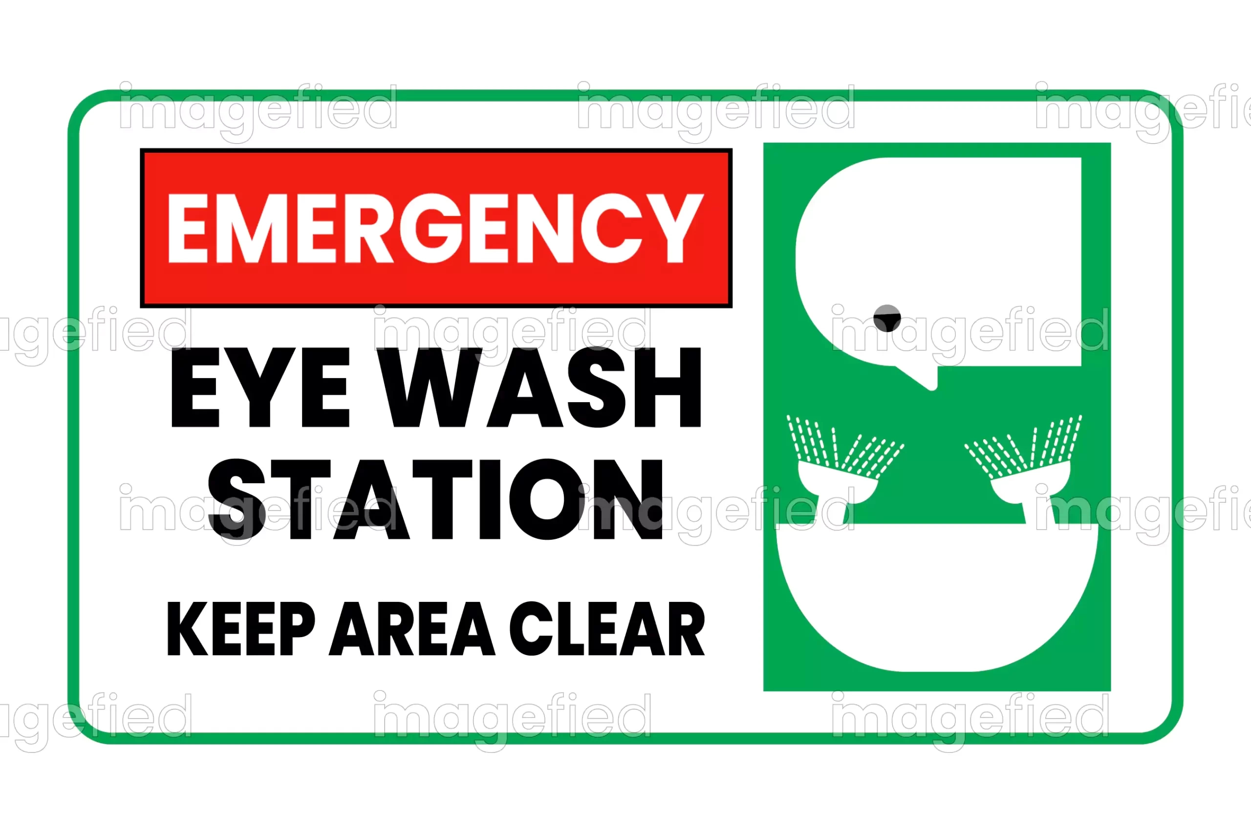 Emergency Eye Wash Station Sign Printable intended for Free Printable Eye Wash Station Inspection Tags