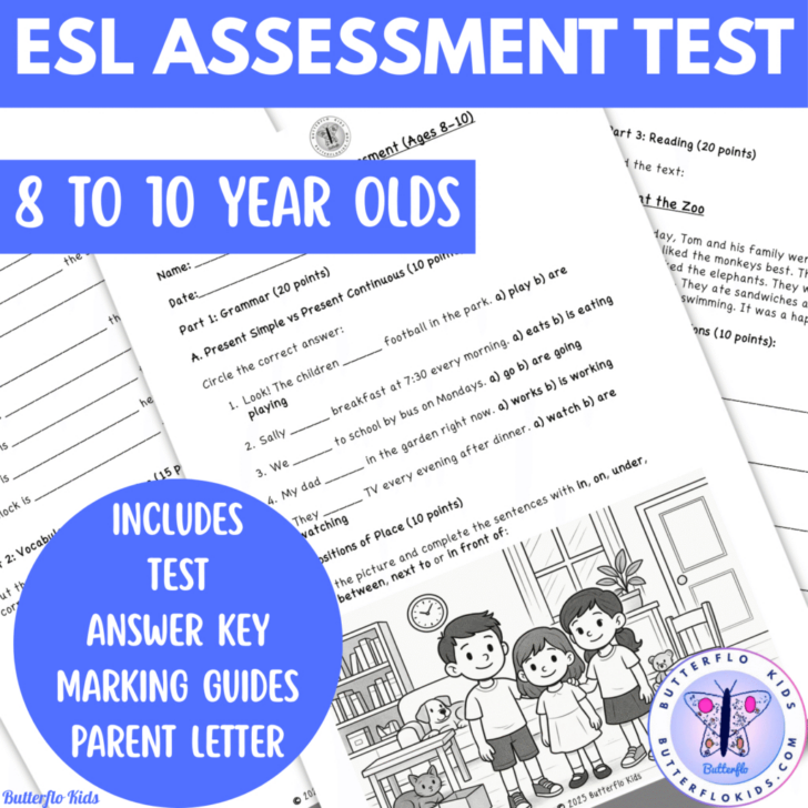 Free Esl Assessment Test Printable