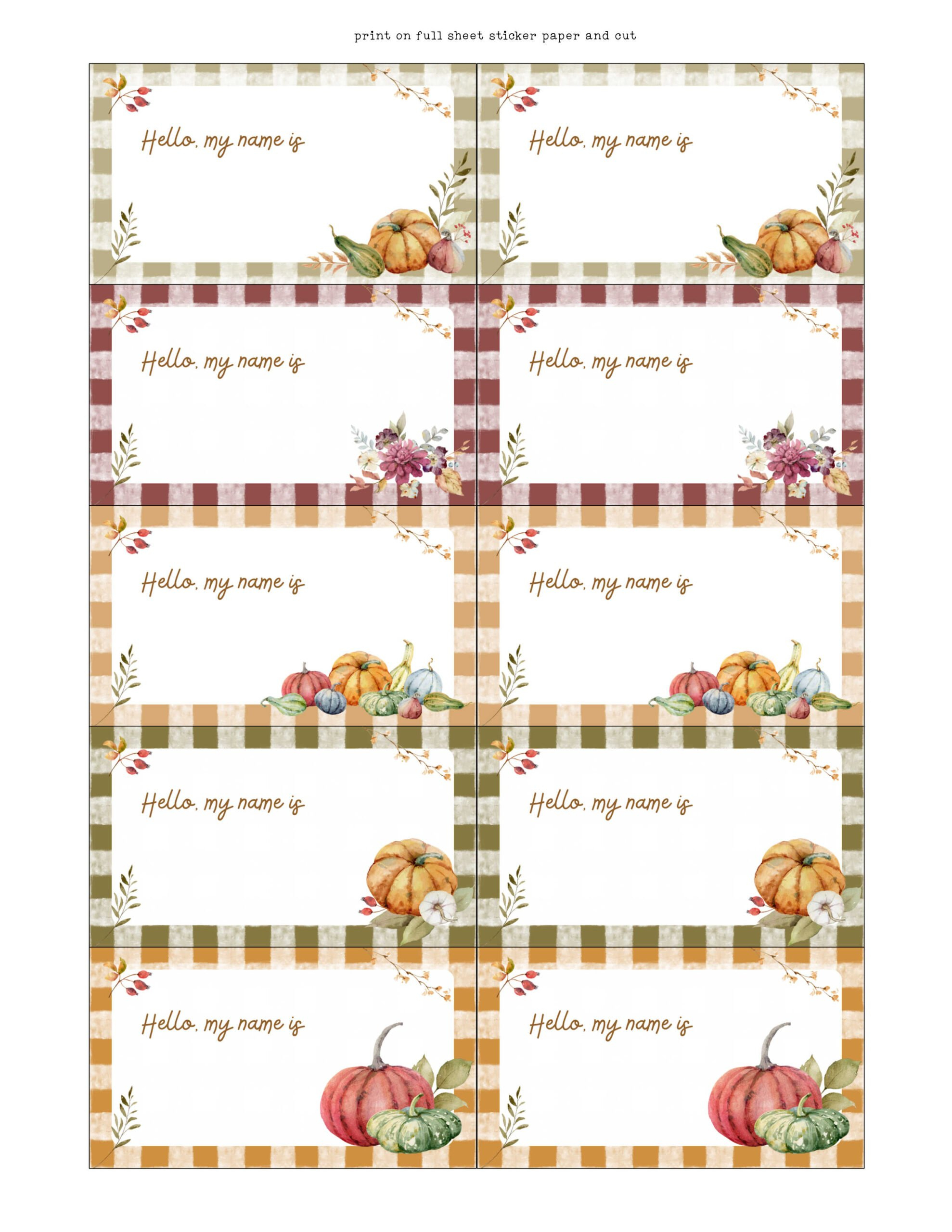 Fall Name Tags (A Pretty Free Printable) in Free Printable Fall Name Tags