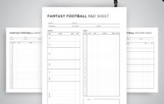 Fantasy Football Draft Sheet Template | Printable Sheet | Digital throughout Fantasy Football Draft Board Free Printable