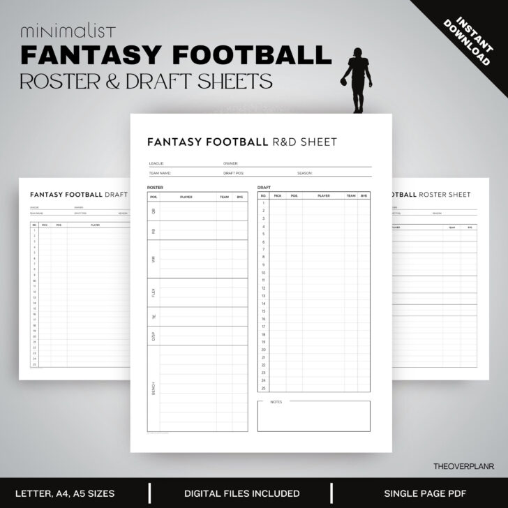 Fantasy Football Draft Board Free Printable