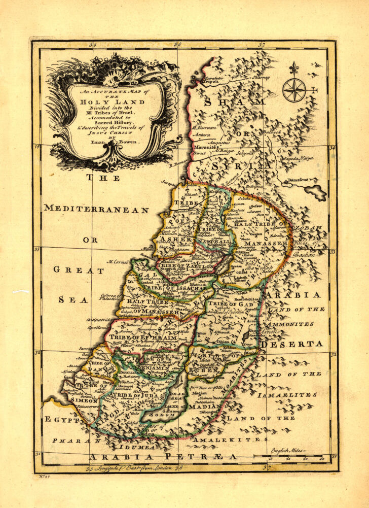 Free Printable Map of the Holy Land