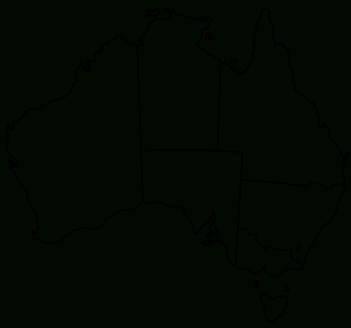 File:australia States Blank - Wikimedia Commons inside Free Printable Map of Australia with States