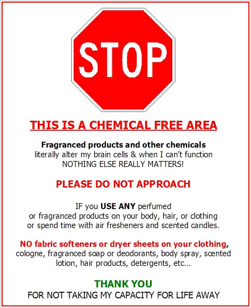 Fragrance-Free Door Signs | Seriously &amp;quot;Sensitive&amp;quot; To Pollution pertaining to Printable Scent Free Signs