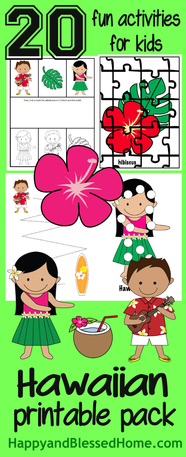 Free 50 Page Party Pack For A Hawaiian Luau in Free Hawaiian Luau Printables