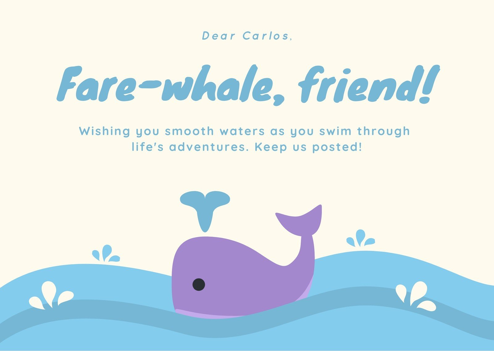 Free And Customizable Farewell Templates intended for Free Printable Farewell Cards