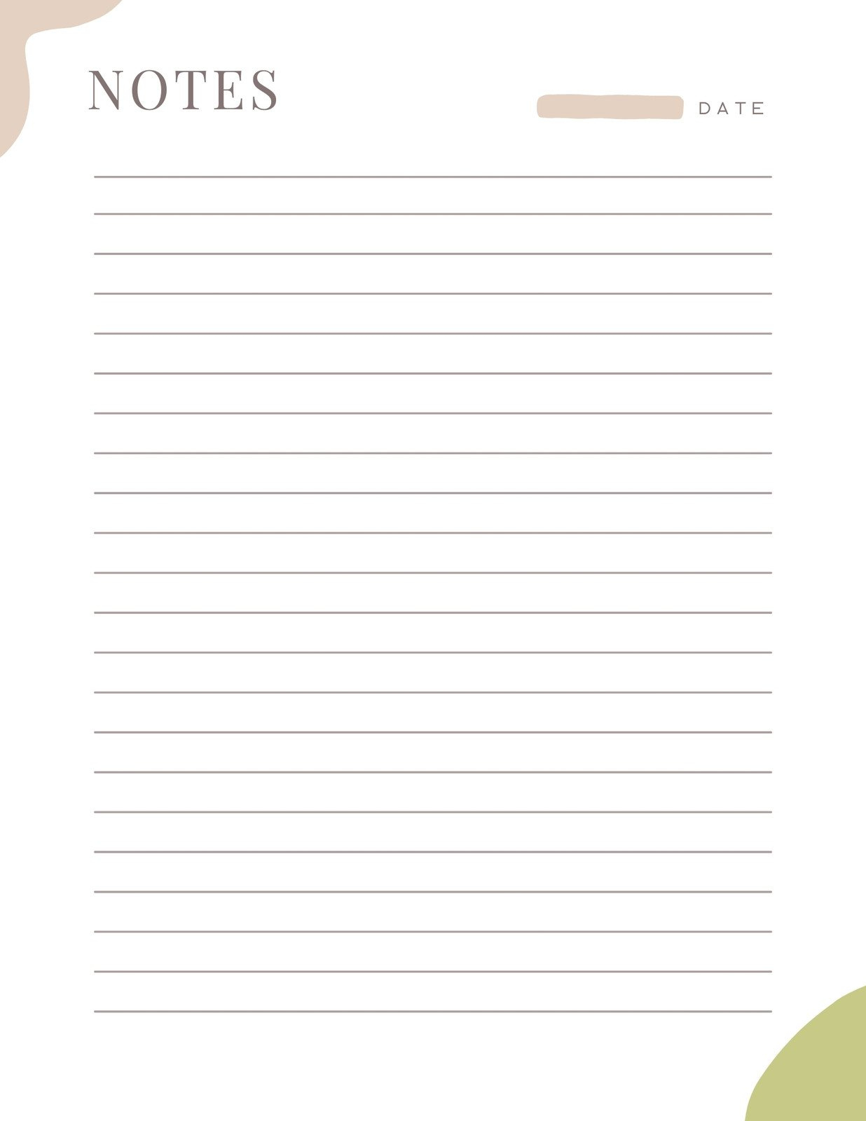Free And Customizable Notes Templates throughout Free Printable Note Taking Sheets