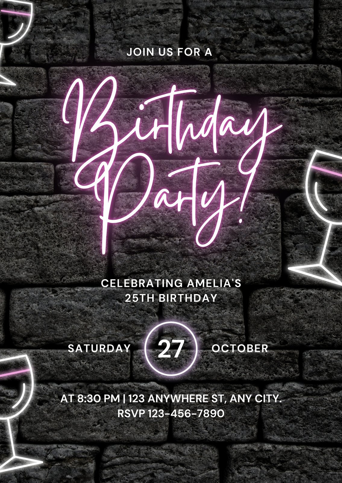 Free And Customizable Virtual Party Invitation Templates | Canva with regard to Free Birthday Party Reminder Template
