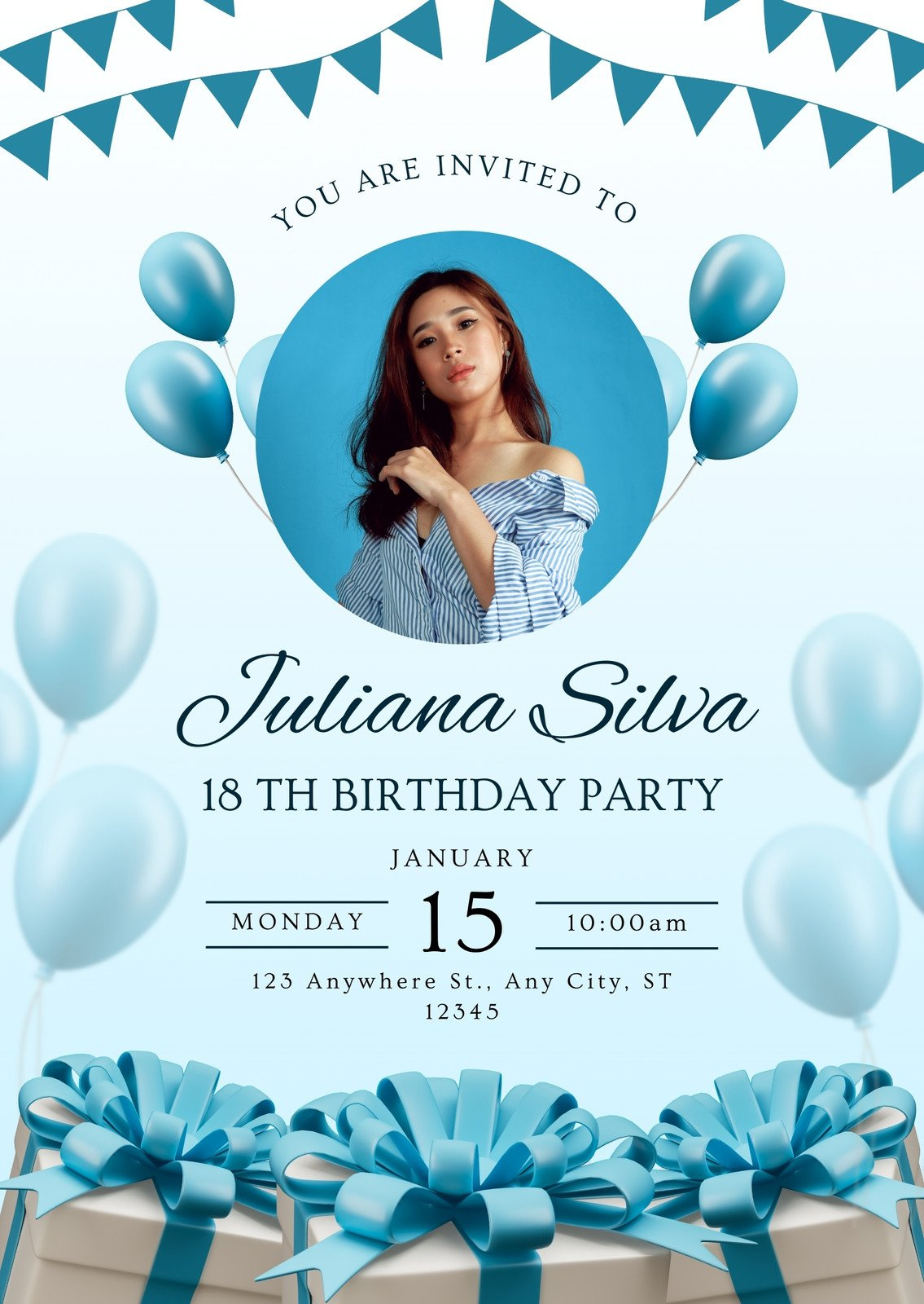 Free And Printable Birthday Invitation Templates | Canva regarding Free Birthday Party Reminder Template