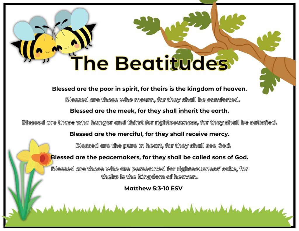 Free Beatitudes Printables | Healing Home with regard to Free Printable Beatitudes