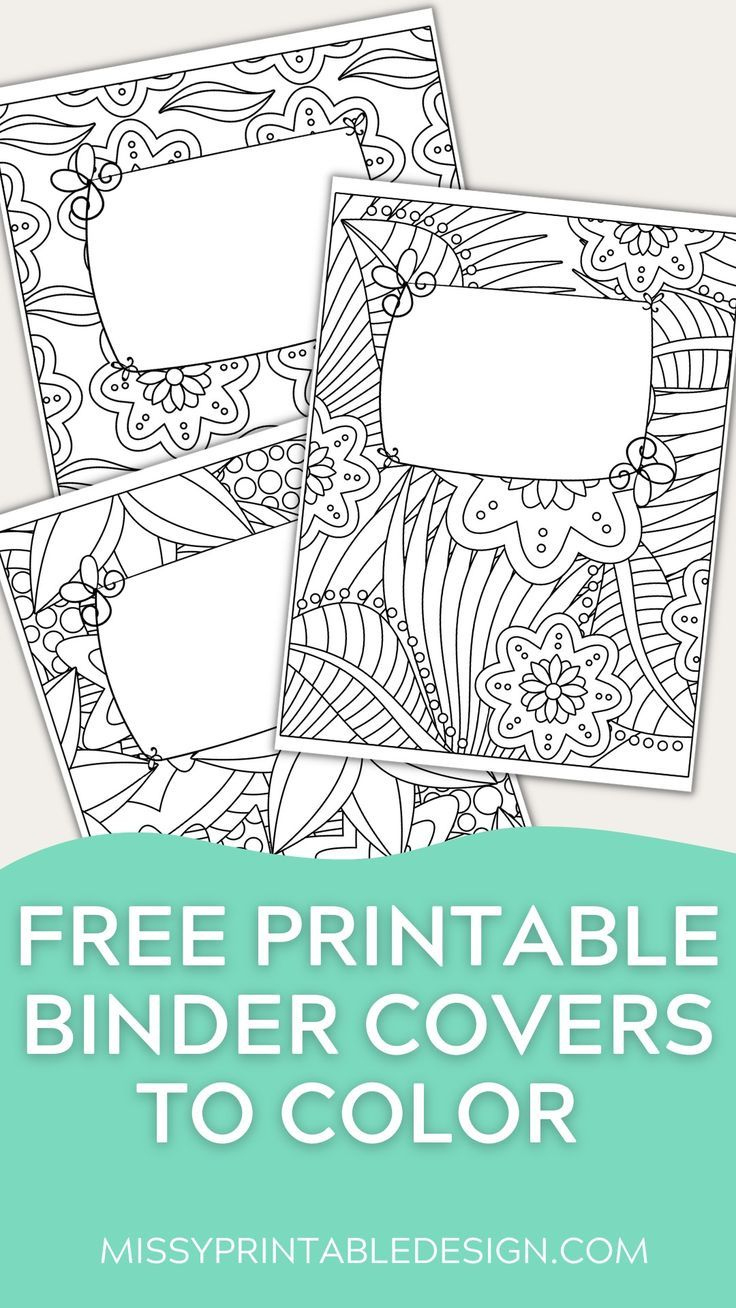 Free Binder Cover Printables throughout Free Printable Binder Covers to Color