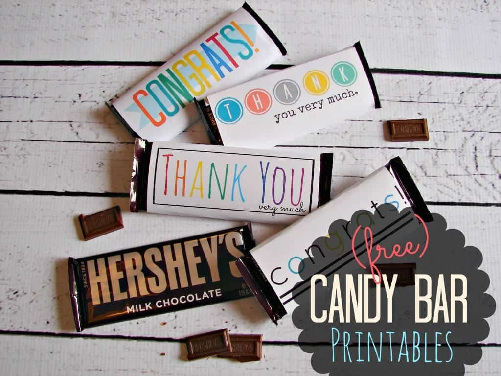 Free Candy Bar Wrapper Thank You (And Congrats) Printables! - A intended for Free Printable Chocolate Bar Wrappers Templates
