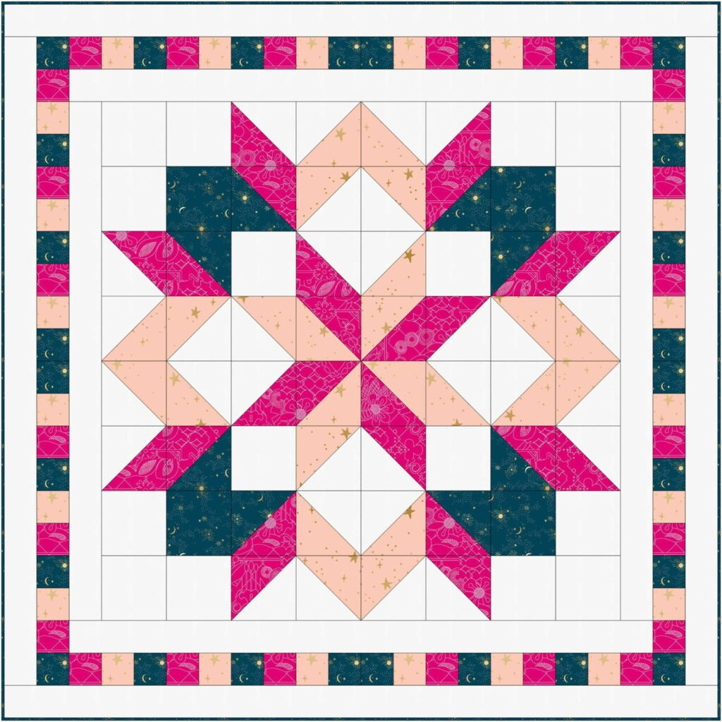 Free Carpenter Star Quilt Pattern With A Darling Border intended for Free Printable Carpenter Star Pattern