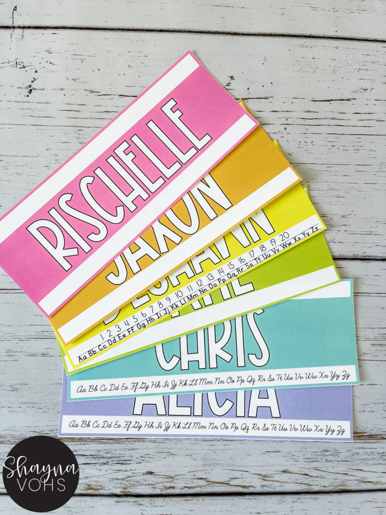 Free Classroom Name Tags - Shayna Vohs for Free Printable Cubby Tags