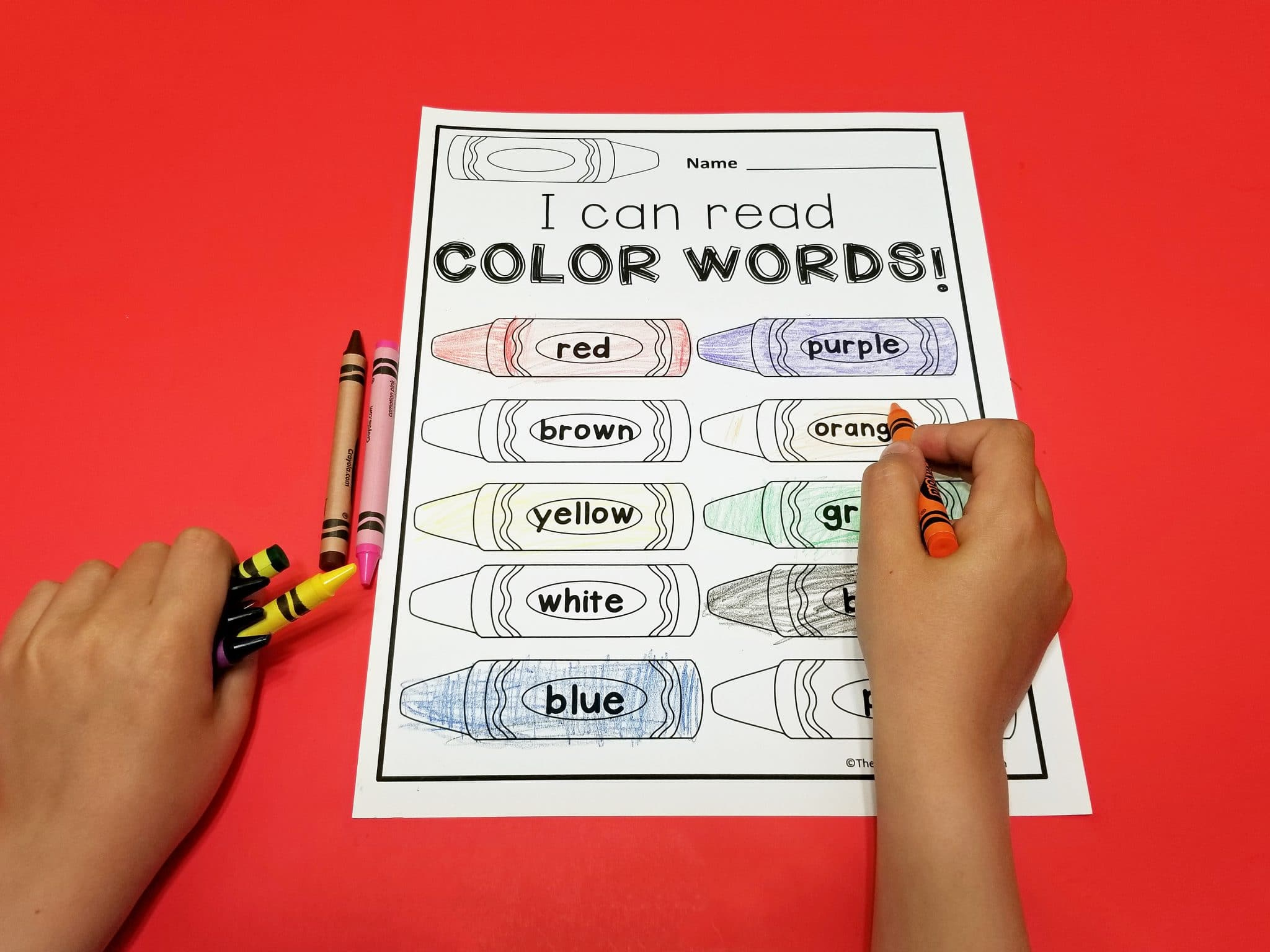 Free Color Words Printables - The Kindergarten Connection inside Color Words Printable Free
