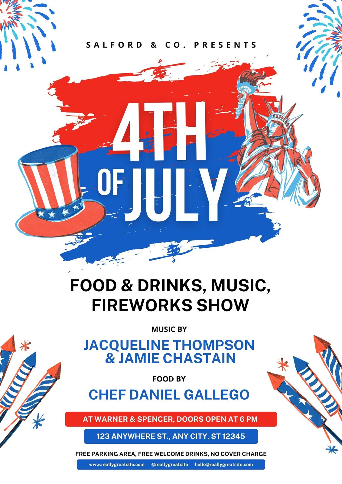 Free Custom Printable 4Th Of July Flyer Templates | Canva within Free Printable 4th of July Flyers